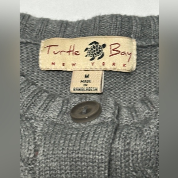 Turtle Bay New York Gray Cable Knit Women's Sweater - Picture 4 of 7